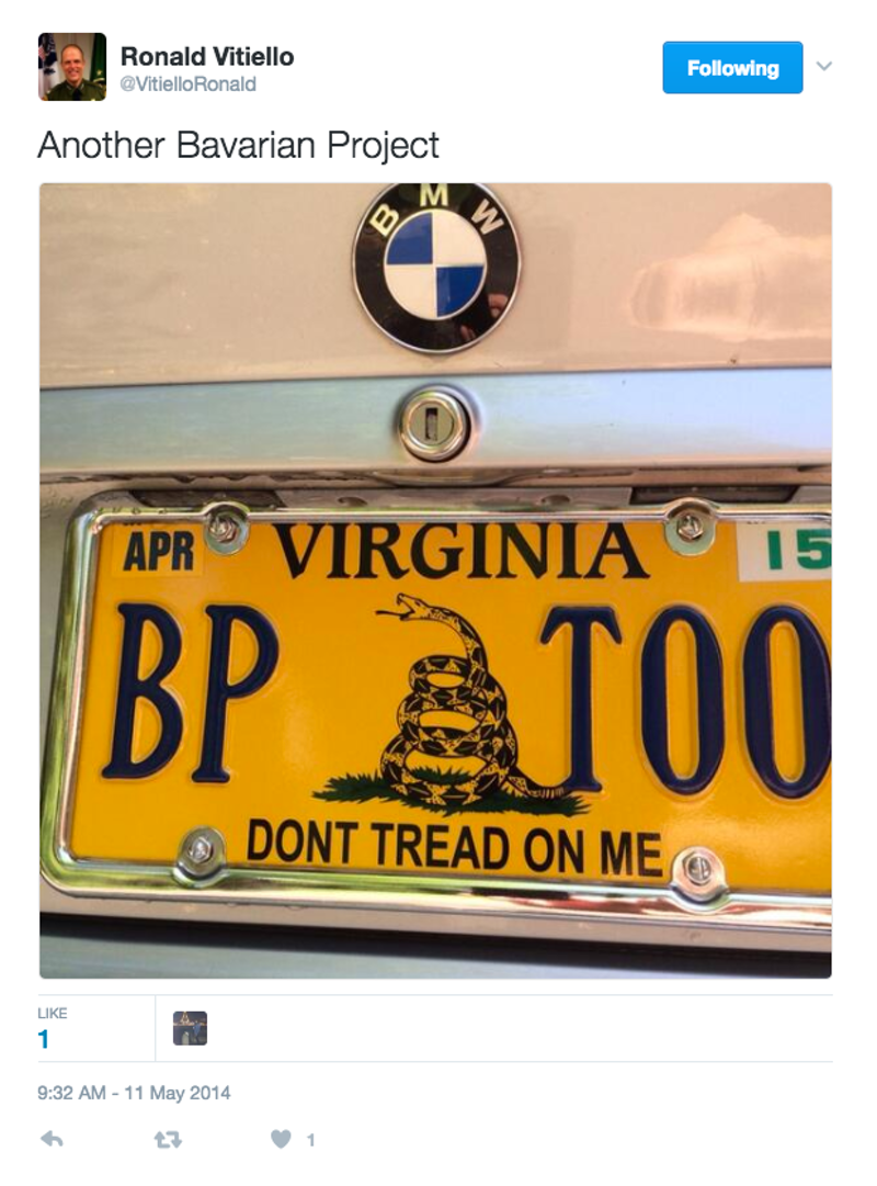 Screenshot of a tweet by Ronald Vietiello, the Trump regime’s new head of US Border Patrol (Twitter)